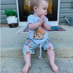 Kupretty Baby Boy Summer Clothes The Sun Comes Up T-shirt Tops Drawstring Jogger Shorts Set Western Toddler Outfits (A White Blue, 0-6 Months) from Kupretty