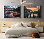 2 Pack 1000 Pieces Moraine Lake in Banff National Park Puzzle, Canada Jigsaw Puzzles for Adults 1000 Pieces and up, Sunrise Puzzle Gifts for Women & Mom from RECHIATO