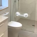 Suction Cup Shower Grab Bar 2 Pack, Munzong 12 Inch Vacuum Suction Bathroom Grab Bar, Anti-Slip Bathroom Balance Bar, Safety Handrail Support, Handicap Injury Elderly Senior Assist Handleï¼Gray+White) from Munzong