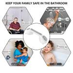 Suction Cup Shower Grab Bar 2 Pack, Munzong 12 Inch Vacuum Suction Bathroom Grab Bar, Anti-Slip Bathroom Balance Bar, Safety Handrail Support, Handicap Injury Elderly Senior Assist Handleï¼Gray+White) from Munzong