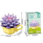 MEIEST Mini Succulent Bonsai Building Blocks Set,Creative Simulation Pot Plant Artificial Particle Flower Botanical Collection Construction Building Bricks Toy,Cute Home Decor (Purple) from MEIEST