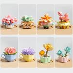 MEIEST Mini Succulent Bonsai Building Blocks Set,Creative Simulation Pot Plant Artificial Particle Flower Botanical Collection Construction Building Bricks Toy,Cute Home Decor (Purple) from MEIEST