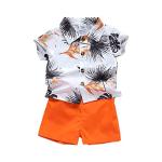 PATPAT Baby Boy Clothes Baby Shirt and Short Set Orange 9-12 Months by 