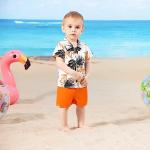 PATPAT Baby Boy Clothes Baby Shirt and Short Set Orange 9-12 Months by 