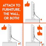 ECHOGEAR TV Safety Straps for Flat Screens - Anchor TVs Up to 90" to Furniture Or The Wall - Pre-Assembled Anti-Tip Strap Includes All Hardware for Baby Proofing Your TV from ECHOGEAR