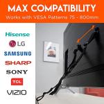 ECHOGEAR TV Safety Straps for Flat Screens - Anchor TVs Up to 90" to Furniture Or The Wall - Pre-Assembled Anti-Tip Strap Includes All Hardware for Baby Proofing Your TV from ECHOGEAR