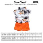 PATPAT Baby Boy Clothes Baby Shirt and Short Set Orange 9-12 Months by 