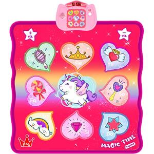 Kimiangel Dance Mat Toys for 3-10 Year Old Girls, Electronic Music Dance Pad with Adjustable Volume, Dancing Games with 3 Challenge Levels, Gifts for 3 4 5 6 7 8 9+ Year Old Girls from Kimiangel