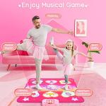 Kimiangel Dance Mat Toys for 3-10 Year Old Girls, Electronic Music Dance Pad with Adjustable Volume, Dancing Games with 3 Challenge Levels, Gifts for 3 4 5 6 7 8 9+ Year Old Girls from Kimiangel