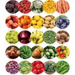 60 Pcs Fruits and Veggies Classroom Bulletin Board Border School Cafeteria Supplies Cafeteria Decorations for School Food Health Bulletin Board Borders for Cafeteria School Classroom Decor from Geyee