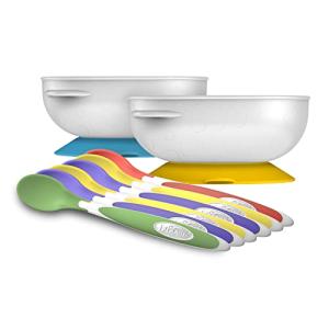 Dr. Brown's Soft-Tip Toddler Feeding Spoons, 6 Pack with No-Slip Strong Suction Bowl for Babies and Toddlers, BPA Free, 2 Pack by Dr. Brown's