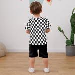 nilikastta Toddler Baby Boy Clothes, 2Pcs Infant Boy Outfit Lattice Shirt + Shorts Sets Newborn Summer Outfit (2T-3T) by 