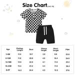 nilikastta Toddler Baby Boy Clothes, 2Pcs Infant Boy Outfit Lattice Shirt + Shorts Sets Newborn Summer Outfit (2T-3T) by 