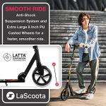 LaScoota Kick Scooter for Adults & Teens. Perfect for Youth 12 Years and Up and Men & Women. Lightweight Foldable Adult Scooter with Large 8â Wheels 220lbs (Teen, Retro) from Lascoota