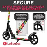 LaScoota Kick Scooter for Adults & Teens. Perfect for Youth 12 Years and Up and Men & Women. Lightweight Foldable Adult Scooter with Large 8â Wheels 220lbs (Teen, Retro) from Lascoota