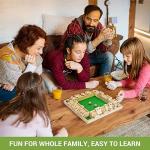 ropoda Shut The Box Dice Game Wooden (2-4 Players) for Kids & Adults [4 Sided Large Wooden Board Game, 8 Dice + Shut The Box Rules] Amusing Game for Learning Addition, 12 inch by ROPODA