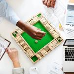 ropoda Shut The Box Dice Game Wooden (2-4 Players) for Kids & Adults [4 Sided Large Wooden Board Game, 8 Dice + Shut The Box Rules] Amusing Game for Learning Addition, 12 inch by ROPODA