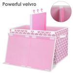 homyfort Toy Box for Girls,Kids - Large Toy Chest Organizers and Storage Boxes with Flip-Top Lid, Collapsible Container Bins for Playroom, Nursery, Closet, Living Room, 24.5"x13"x16" (Pink) by homyfort
