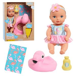 WaterBabies Doll Bathtime Fun Flamingo, Support a Partnership with charity: water, Water Filled Baby Doll, by Just Play from Just Play