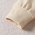 Baby Boys Girls French Terry Crewneck Sweatshirt Letter Printed Casual Sweater Tops Shirts Clothes Hooded Sweat Top Beige from Generic