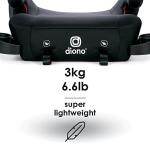 Diono Solana 2 XL 2022, Dual Latch Connectors, Lightweight Backless Belt-Positioning Booster Car Seat, 8 Years 1 Booster Seat, Black from Diono