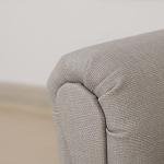 Kids Sofa Chair with Ottoman/PVC Leather Toddler Couch with Plastic Legs/Upholstered Children Armchair for Kids Under 4 Years Old/Single Seat with Stool (Light Gray) by Getifun