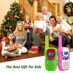 Wcfish Walkie Talkies for Kids 2 Pack 22 Channels 2 Way Radio with Backlight LCD Flashlight 3KMs Long Range Kids Toys for 3-12 Years Children's Outdoor Adventure Camping Hiking Game (Green+Pink) from Wcfish