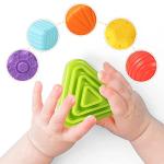 Baby Shape Sorter Toy, Montessori Toys, Developmental Toys for 1 Year Old, Storage Cube Bin & 6 Sensory Shape Blocks, Toddler Toys Age 1-2, Fine Motor Skills, Boy Girl Birthday Gifts (+6 Ocean Balls) from Tiyol creations