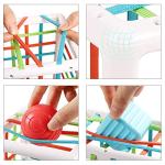 Baby Shape Sorter Toy, Montessori Toys, Developmental Toys for 1 Year Old, Storage Cube Bin & 6 Sensory Shape Blocks, Toddler Toys Age 1-2, Fine Motor Skills, Boy Girl Birthday Gifts (+6 Ocean Balls) from Tiyol creations