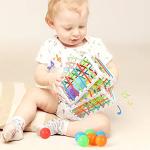 Baby Shape Sorter Toy, Montessori Toys, Developmental Toys for 1 Year Old, Storage Cube Bin & 6 Sensory Shape Blocks, Toddler Toys Age 1-2, Fine Motor Skills, Boy Girl Birthday Gifts (+6 Ocean Balls) from Tiyol creations