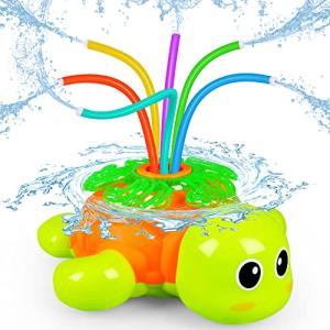 Outdoor Sprinkler for Kids - Backyard Rotating Turtle Sprinkler with Swing Tube - Splashing Toy for Summer - Outside Garden Lawn Water Toys Gifts for 3 4 5 6 Boys and Girls from Sprinkleplay