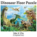 Dinosaur Jigsaw Puzzle for Kids Age 3-5 4-8 Year Old, 35 Piece Jumbo Toddler Floor Puzzle for Kid Boy Girl Learning Educational Toy Gift Box by WolRover