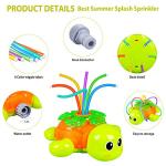 Outdoor Sprinkler for Kids - Backyard Rotating Turtle Sprinkler with Swing Tube - Splashing Toy for Summer - Outside Garden Lawn Water Toys Gifts for 3 4 5 6 Boys and Girls from Sprinkleplay