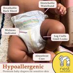 Nest Baby Diapers, Size 2, 11-18 lbs. (30 Count) Disposable Premium Diapers for Babies, Gentle Plant-Based Materials, Fragrance-Free from KCK Industries