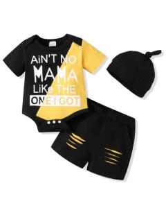 NZRVAWS Baby Boy Clothes 3-6 Months Newborn Boy Outfits Bodysuit Short Sets Infant Baby Boy's Clothing Summer Outfit from 