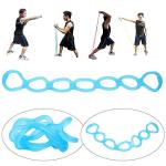 calliven Portable 7 Ring Stretch and Resistance Exercise Band | Back, Foot, Leg, Hand Stretcher, Arm Exerciser| for Home or Fitness Center Workout, Physical Therapy (Blue) from Exercise Bands-2