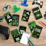 24 Pieces Video Game Party Favors Gaming Mini Notepads Notebooks Gamer Video Gamer Favors Gaming Notepad Teacher Classroom Supplies Bulk Mini Notepads Pack for Boys Girls Video Game Birthday Party from Marspark