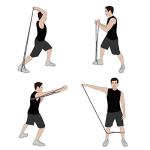 calliven Portable 7 Ring Stretch and Resistance Exercise Band | Back, Foot, Leg, Hand Stretcher, Arm Exerciser| for Home or Fitness Center Workout, Physical Therapy (Blue) from Exercise Bands-2