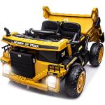 12v Ride On Dump Truck for Kids Ride On Car with Remote Control Electric Construction Vehicles with Electric Dump Bed/Shovel 2wd Power Ride-on Wheels Ride On Toys for Boys Girls, Dark Yellow from NEWQIDA