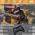 12v Ride On Dump Truck for Kids Ride On Car with Remote Control Electric Construction Vehicles with Electric Dump Bed/Shovel 2wd Power Ride-on Wheels Ride On Toys for Boys Girls, Dark Yellow from NEWQIDA