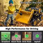 12v Ride On Dump Truck for Kids Ride On Car with Remote Control Electric Construction Vehicles with Electric Dump Bed/Shovel 2wd Power Ride-on Wheels Ride On Toys for Boys Girls, Dark Yellow from NEWQIDA