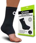 Ankle Brace Compression Sleeve for Men & Women (1 Pair) - Best Ankle Support Foot Braces for Pain Relief, Injury Recovery, Swelling, Sprain, Achilles Tendon Support, Heel Spur, Plantar Fasciitis Socks by Crucial Compression
