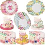Talking Tables Vintage Tea Party Supplies | Floral Paper Party Plates, Napkins, Tea Cups and Saucer Sets | Great for Tea Parties, Weddings, Bridal Showers, Baby Showers and Birthday Parties by Talking Tables