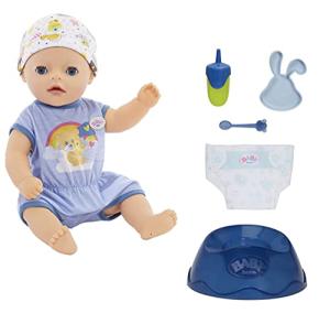 Baby Born 14â Interactive Lil BOY Baby Doll - Blue Eyes. Easy for Small Hands, 6+ Ways to Nurture, Includes Bottle, Potty and More, for Toddlers 2 Years & UP (918377C3) from MGA Entertainment