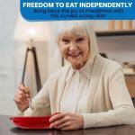 Providence Spillproof 9" Scoop Plate High-Low Adaptive Bowl - 2-Pack - Dish for Disabled, Handicapped, and Elderly Adults with Special Needs from Parkinsons, Dementia, Stroke or Tremors - PSC 996 from Providence Spillproof