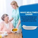 Providence Spillproof 9" Scoop Plate High-Low Adaptive Bowl - 2-Pack - Dish for Disabled, Handicapped, and Elderly Adults with Special Needs from Parkinsons, Dementia, Stroke or Tremors - PSC 996 from Providence Spillproof