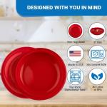 Providence Spillproof 9" Scoop Plate High-Low Adaptive Bowl - 2-Pack - Dish for Disabled, Handicapped, and Elderly Adults with Special Needs from Parkinsons, Dementia, Stroke or Tremors - PSC 996 from Providence Spillproof