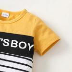 Baby 18 Months Boy Clothes Summer Toddler Outfits Boy Cotton Shorts Sets Little Boy Clothing Sets Summer Toddler Boy Clothes 18-24 Months Yellow by 