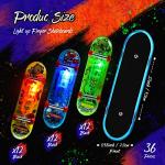 36 Pieces Light up Mini Finger Skateboards LED Fingerboard Creative Fingertips Movement Party Favors Novelty Creative Toys Finger Skater Party Supplies Props Decoration Glow in the Dark Party Supplies from Sosation