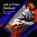 36 Pieces Light up Mini Finger Skateboards LED Fingerboard Creative Fingertips Movement Party Favors Novelty Creative Toys Finger Skater Party Supplies Props Decoration Glow in the Dark Party Supplies from Sosation